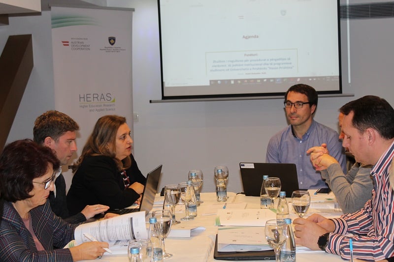 HERAS supports University of Prishtina to develop new regulation on accreditation process
