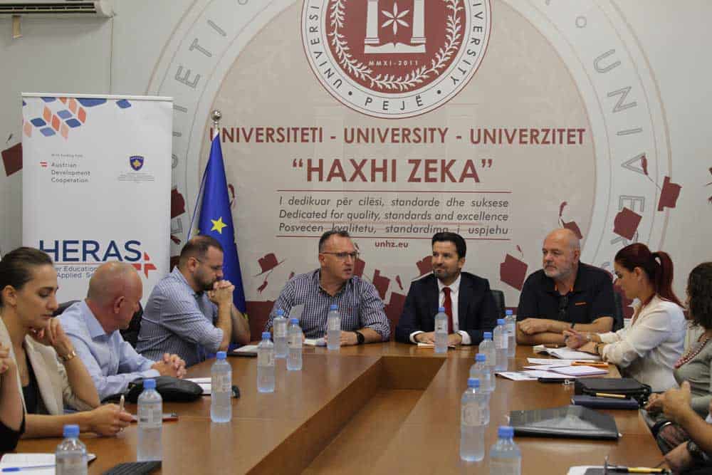 On 31 August 2022, HERAS Plus Project organized a kickoff meeting at the University “Haxhi Zeka” in Peja for supporting the development of the new University strategic plan.