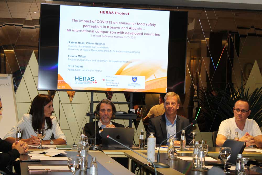 “The impact of COVID19 on consumer food safety perception in Kosovo and Albania – an international comparison with developed countries” roundtable by Research Grant Project