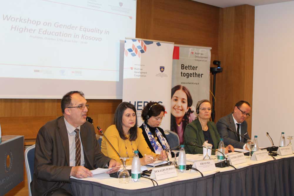 More than 40 representatives from universities, public institutions and Civil Society Organizations (CSOs) participated in the Workshop “Gender Equality in Higher Education” on October 11th.